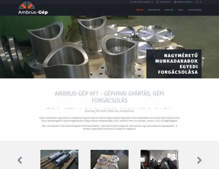 Ambrusgep.hu - Gépipari gyártással foglalkozó reszponzív weboldal készítése