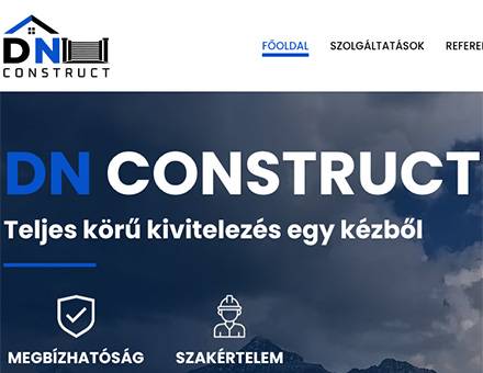 Dnconstruct.hu bemutatkozó honlap elkészítése Dnconstruct.hu bemutatkozó honlap elkészítése