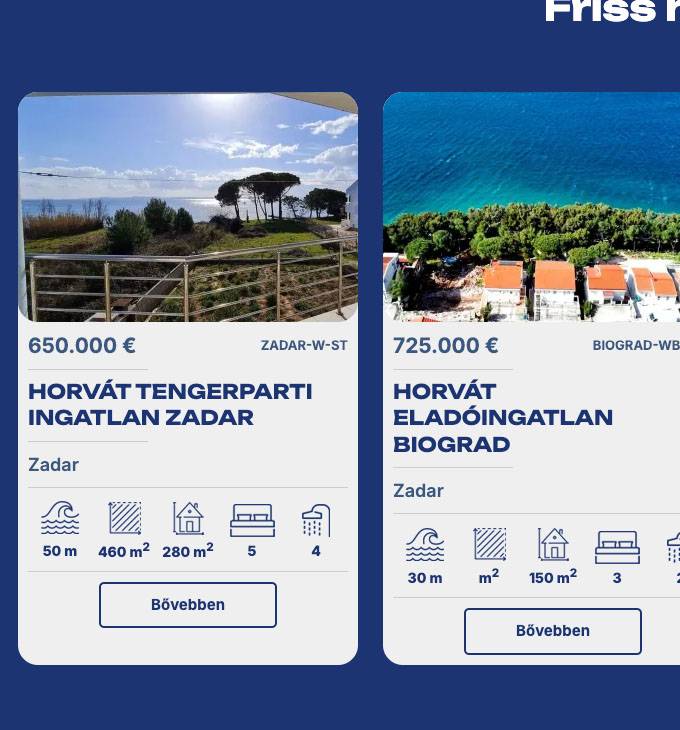 Horvatingatlan.com - Eladó horvát tengerparti ingatlanok - reszponzív honlapkészítés