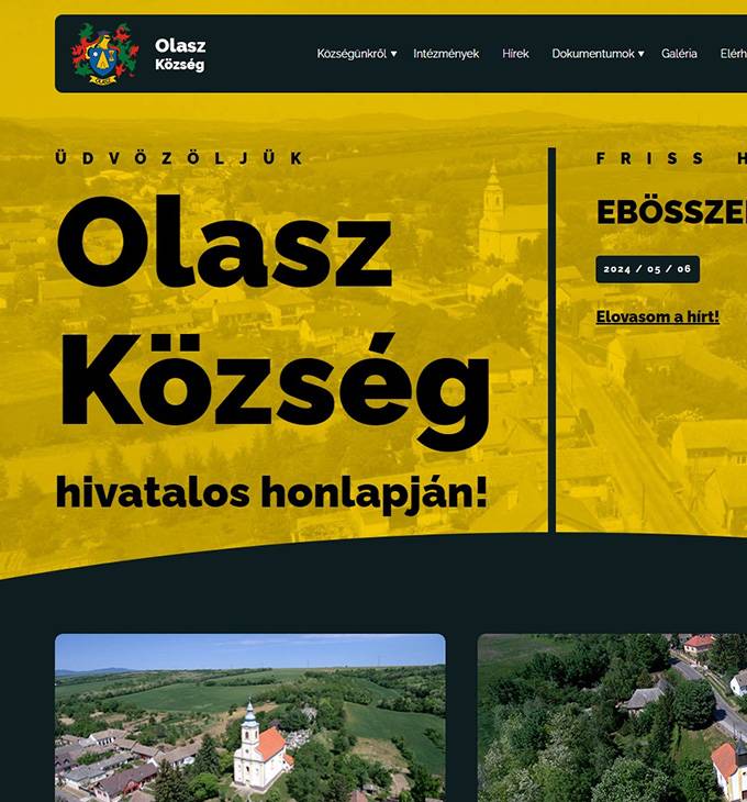 Olasz.hu - Olasz Község hivatalos honlapja - Reszponzív weboldal készítés