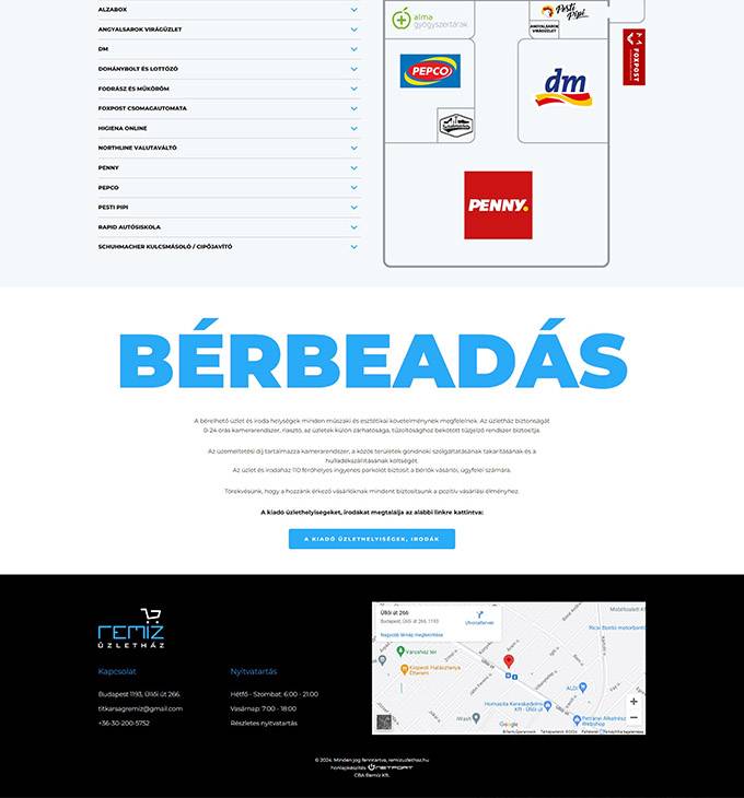 Remizuzlethaz.hu - Remiz Üzlet- és Irodaház Budapest - reszponzív honlapkészítés